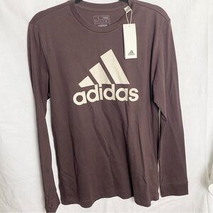 Adidas Men's Chocolate Long Sleeve Tee